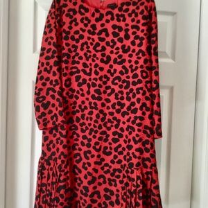 Red Animal Print Flowy Dress- soft and silky - new with tags